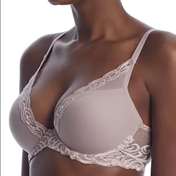 🆕 NATORI Feathers contour underwire bra in antique pearl pink (light mau… - Picture 3 of 10